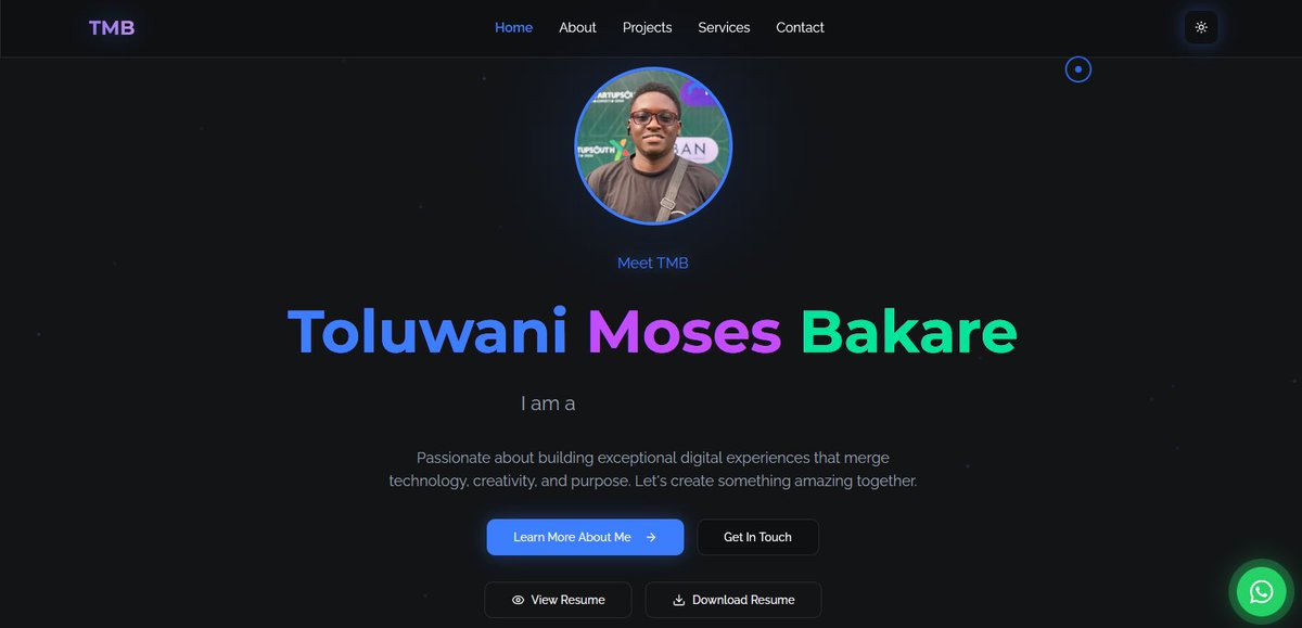 official_tmb01's tweet image. Didn’t post yesterday, wanted to complete my portfolio.
Finally done (for now).
bit.ly/official_tmb
Back to building.
✳️ TMB | Tech + Faith + Growth
#Portfolio #lifeofaprogrammer #WebDev #CodeLife