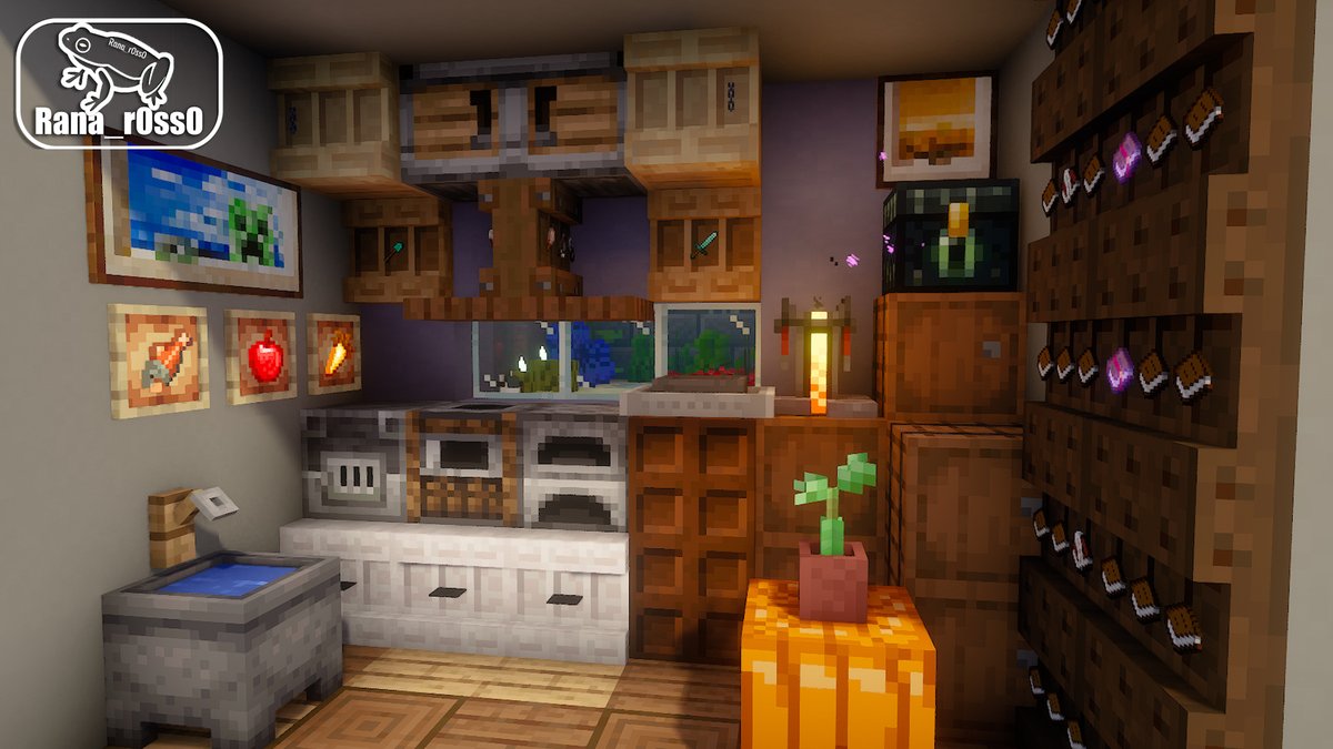 棚を使ったキッチン
#Minecraft #Minecraftbuilds