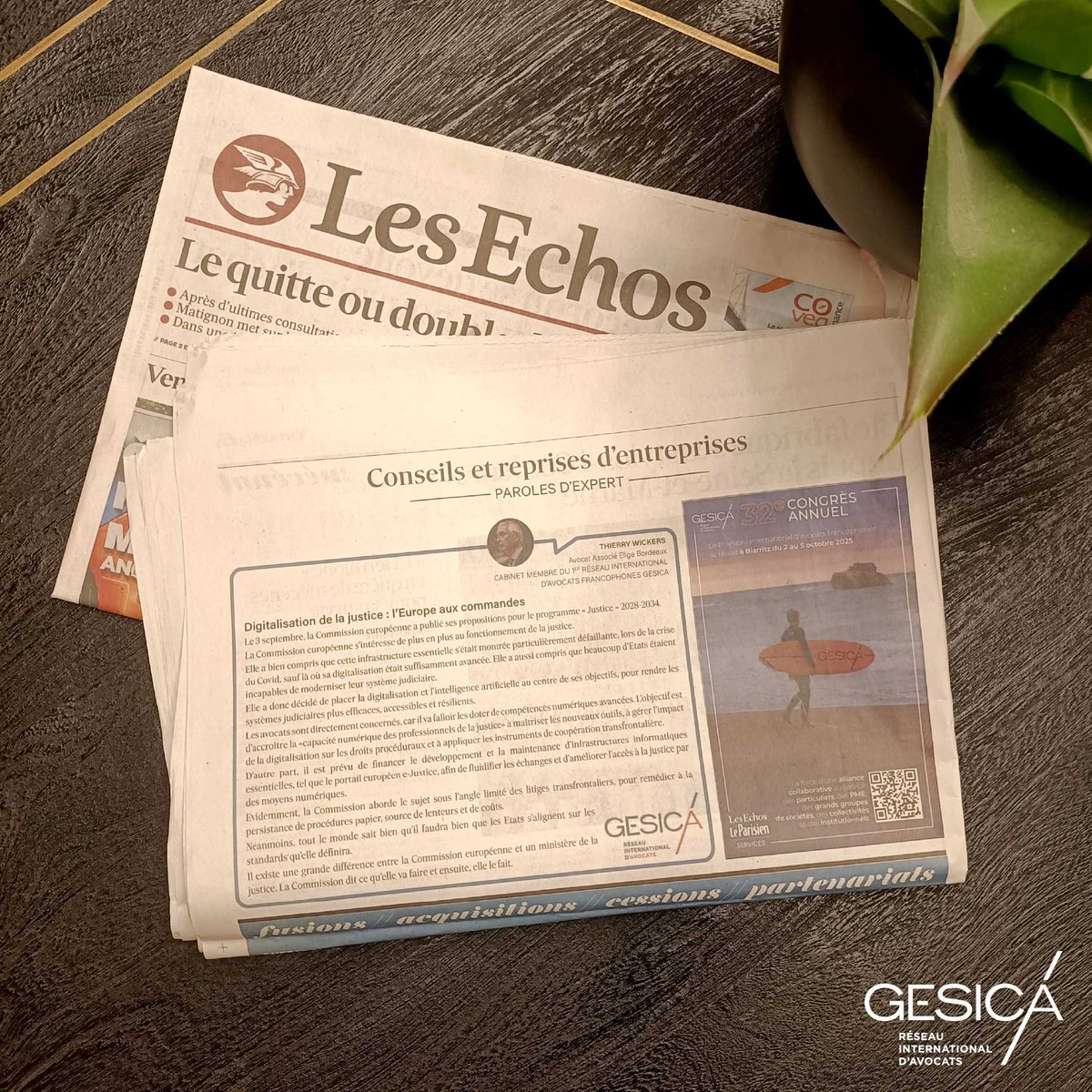 Digitalisation de la justice : l’Europe aux commandes. 🌍
Dans le cadre de notre partenariat avec Les Échos, Thierry Wickers, avocat associé chez Elige Bordeaux, partage son analyse sur les ambitions européennes du programme « Justice 2028-2034 ». Découvrez l’article complet 👇