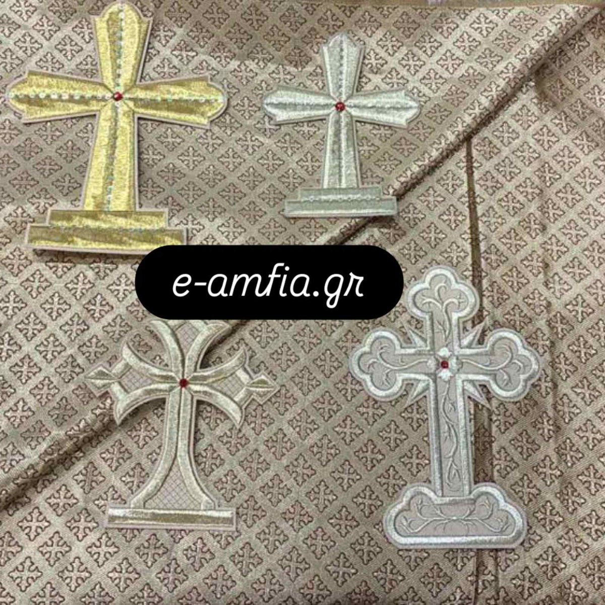 #Amfia,#amfiaorg
Συνδυασμός Υφάσματος Ιερ Σταυρών για Κουρτίνες Ωραίας Πύλης ή Αγίας Τραπέζης.