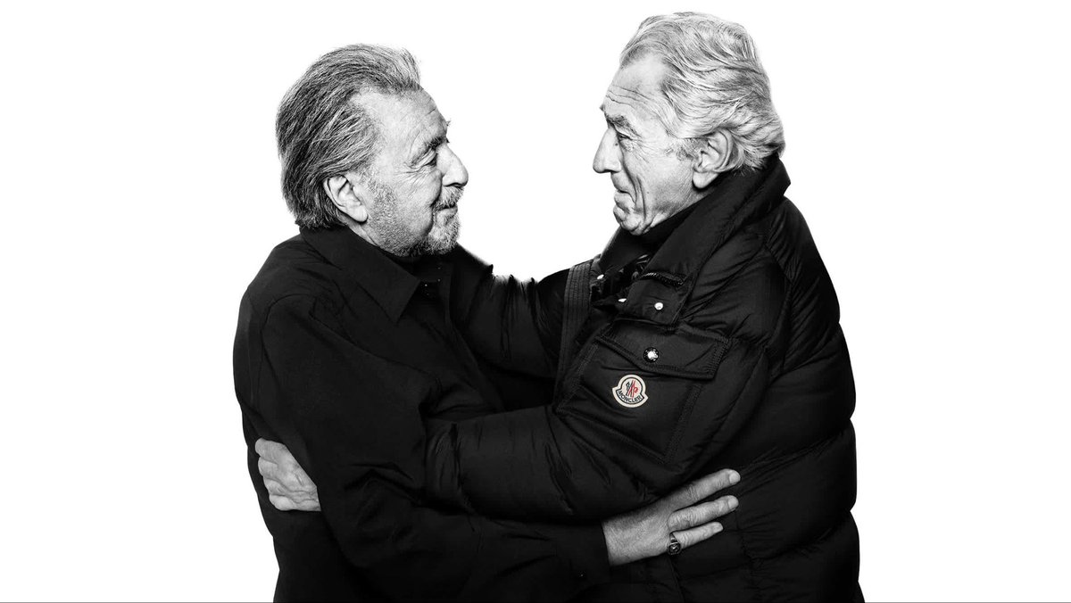StreetFashion01's tweet image. Al Pacino &amp;amp; Robert De Niro for Moncler (2025)