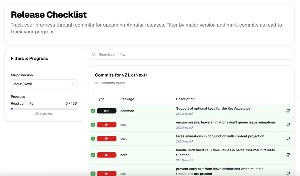 GeromeDEV's tweet image. Currently working on a tool to track commits of an upcoming Angular version to help content creators save their progress while exploring changes
#angular