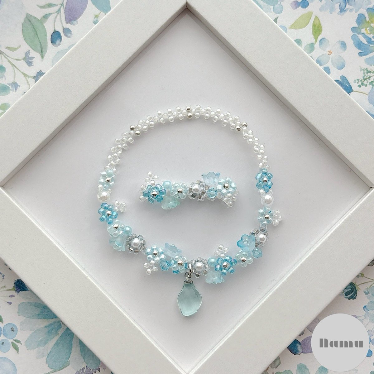 n_a_m_u_76's tweet image. sky blue flower☁️🫧

sky blue🩵×silver🩶

#Namu #handmade #beads #seaglass
