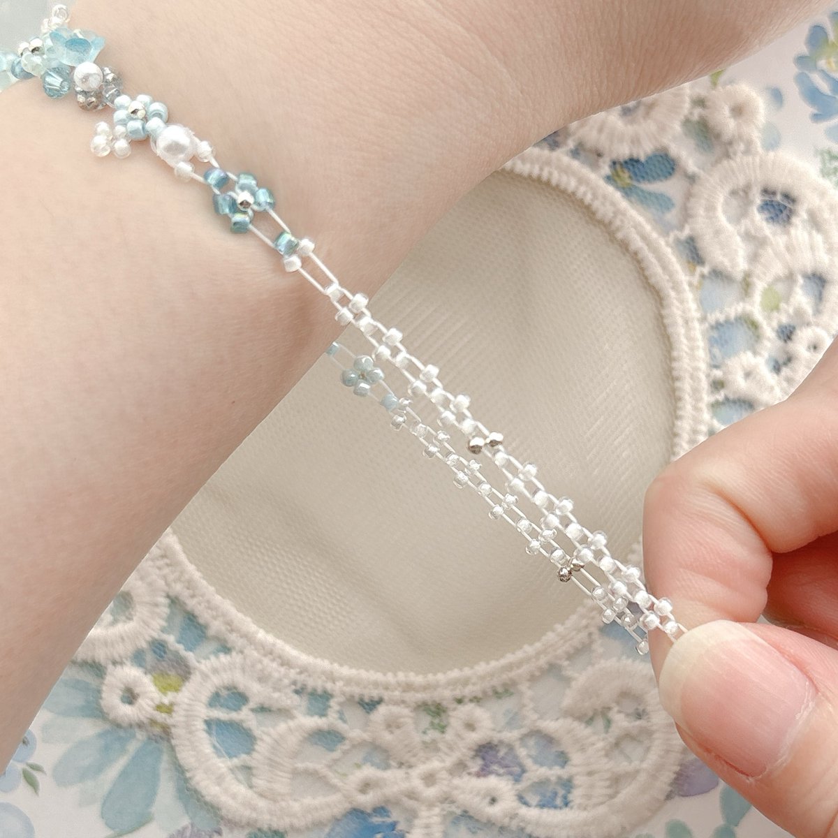 n_a_m_u_76's tweet image. sky blue flower☁️🫧

sky blue🩵×silver🩶

#Namu #handmade #beads #seaglass