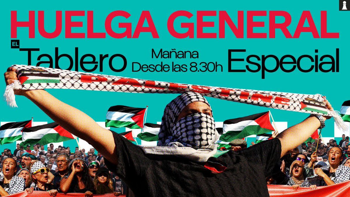 Hoy fundimos el ⏰Despierta! con El Tablero y nos ponemos a las órdenes de Laura Arroyo para hacer un especial de Canal Red sobre la huelga general por Palestina.

Síguelo aquí en directo ➡️ youtube.com/live/SIrG8acHs…
