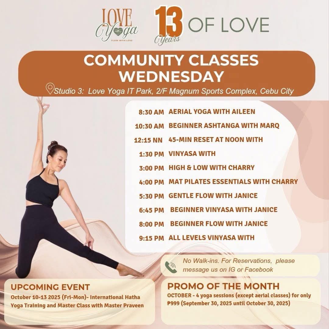 janicenitnit's tweet image. Join me WEDNESDAY 5.30PM Gentle Flow, 6.45PM Beginners Vinyasa, 8PM Beginners Flow classes at Love YOGA WORLD🧘‍♀️ Visit, like, follow the page.  Register, click the link. Love &amp;amp; gratitude. ❤️ Namaste. 🙏 #breathe #beginnersflow #beginnersvinyasa #gentleflow 
instagram.com/p/DPyNs5-j8bZ/…
