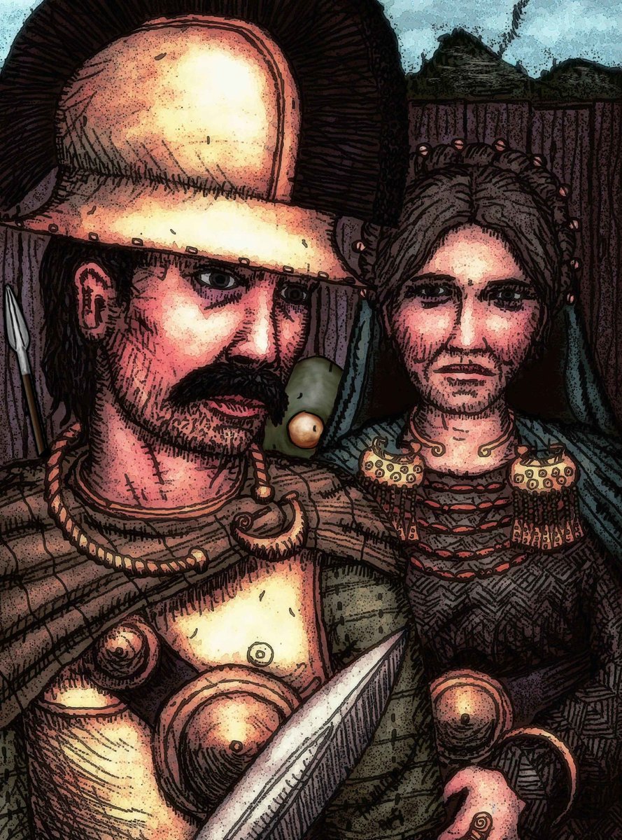 pigeonduckthing's tweet photo. Hallstatt culture people, celtic / proto-celtic late bronze age / early iron age #digitalart #digitalpainting #digitalillustration #illustration #artoftheday #artwork #artist #historyart #historicalillustration #bronzeage #hallstatt #ancientcelts #history #ancienthistory https://t.co/WuCt0sNQ1v