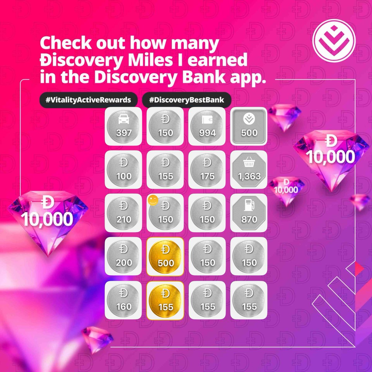 YimYim007's tweet photo. I just played my #VitalityActiveRewards gameboard! What’s on your gameboard? Play &amp; share in the Discovery Bank app! #DiscoveryBestBank https://t.co/MzwDWvy2aV