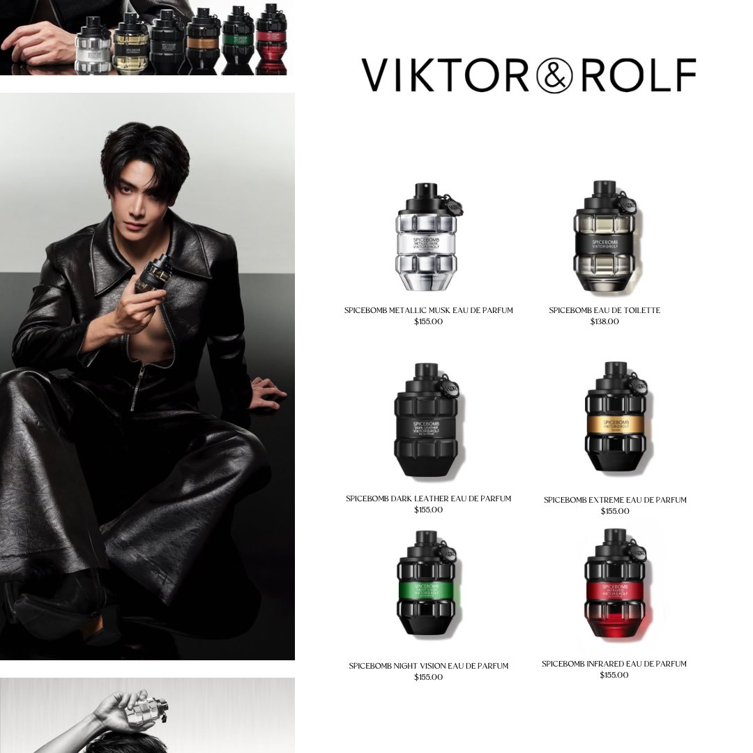 All <a href="/Viktor_and_Rolf/">Viktor&Rolf</a> 
🤍SPICEBOMB METALLIC MUSK EAU DE PARFUM $155.00
🩶SPICEBOMB EAU DE TOILETTE $138.00
🖤SPICEBOMB DARK LEATHER EAU DE PARFUM $155.00

JOONG BA VIKTOR AND ROLF

#JoongxViktorandRolfFragrances
#ViktorAndRolfFragrances <a href="/ChenRcj/">อันโดรเมด้า ชุน</a> #Archentrendsetters #จุงอาเชน