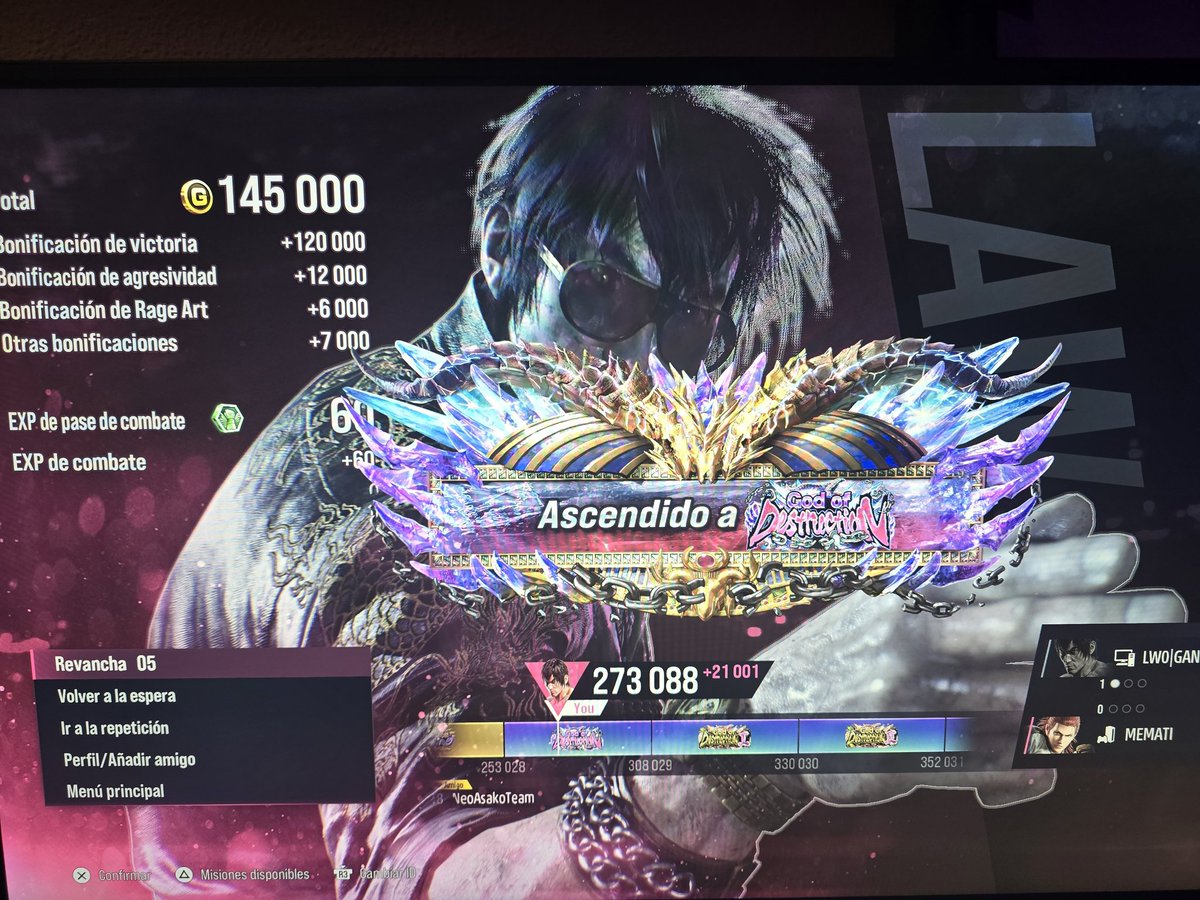 Después de tiempo sin darle he vuelto a las andadas, me pongo hacer stream y ganó una mierdas de partidas. Y sin stream magia jajajaja #TEKKEN8 #ranked #law #namcobandai