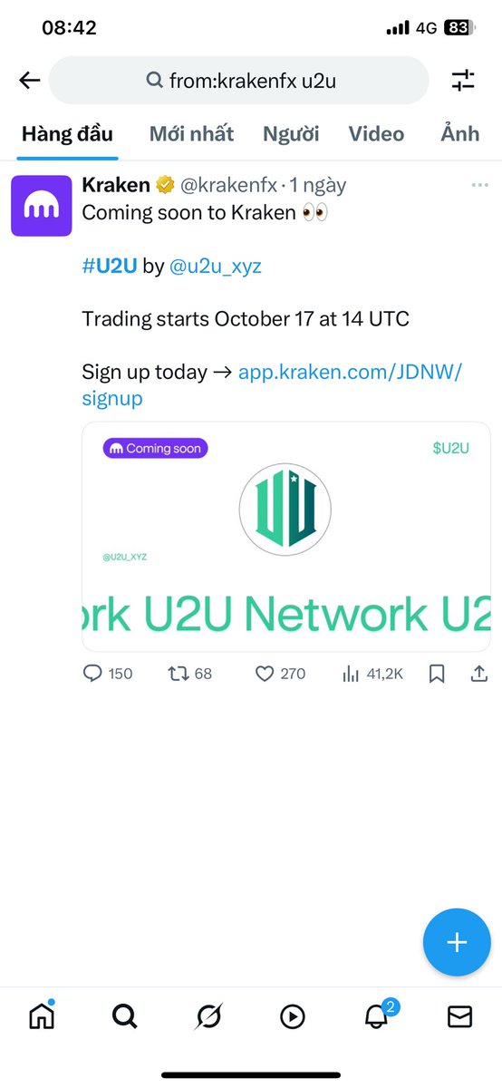 U2U network - Blockchain layer1 made in Viet Nam được hậu thuẫn bởi công ty CK SSI sẽ list sàn Kracken vào ngày 17/10/2025.
#U2UNetwork  #U2U