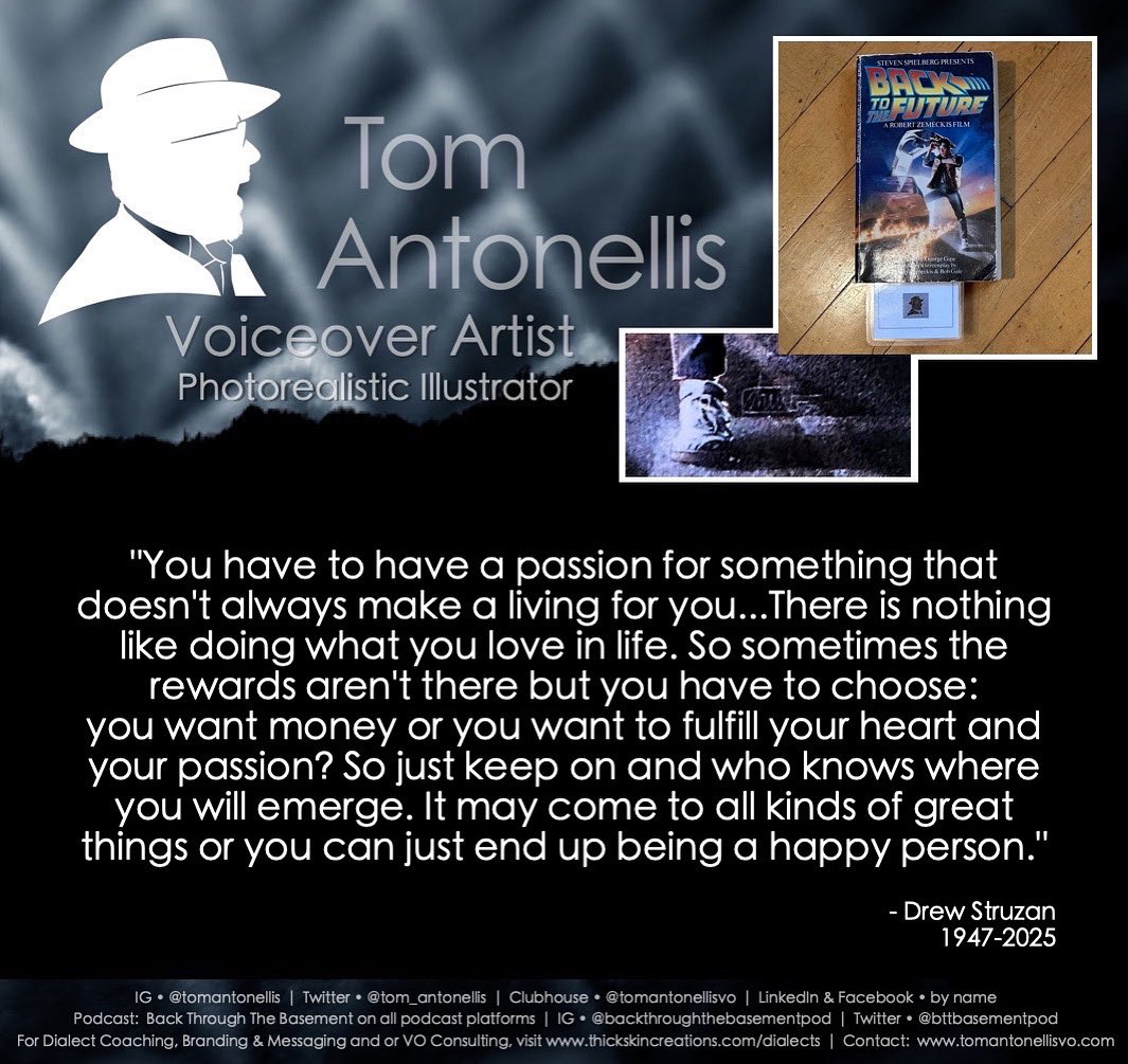 “There is nothing like doing what you love in life. So sometimes the rewards aren’t there but you have to choose: you want money or you want to fulfill your heart &amp; your passion?”

Drew Struzan 1947-2025

Full quote in pic &amp; full tribute to #DrewStruzan, at my other social media