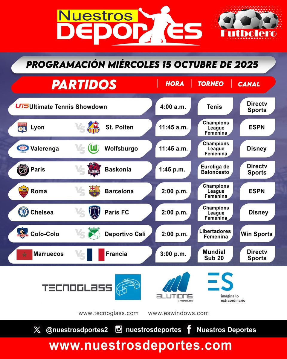 nuestrosdporte2's tweet image. #Programación deportiva del miércoles