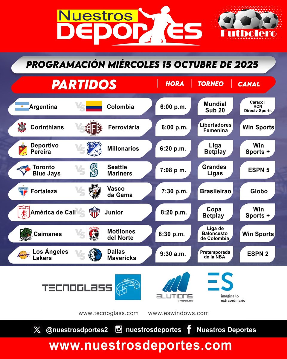 nuestrosdporte2's tweet image. #Programación deportiva del miércoles