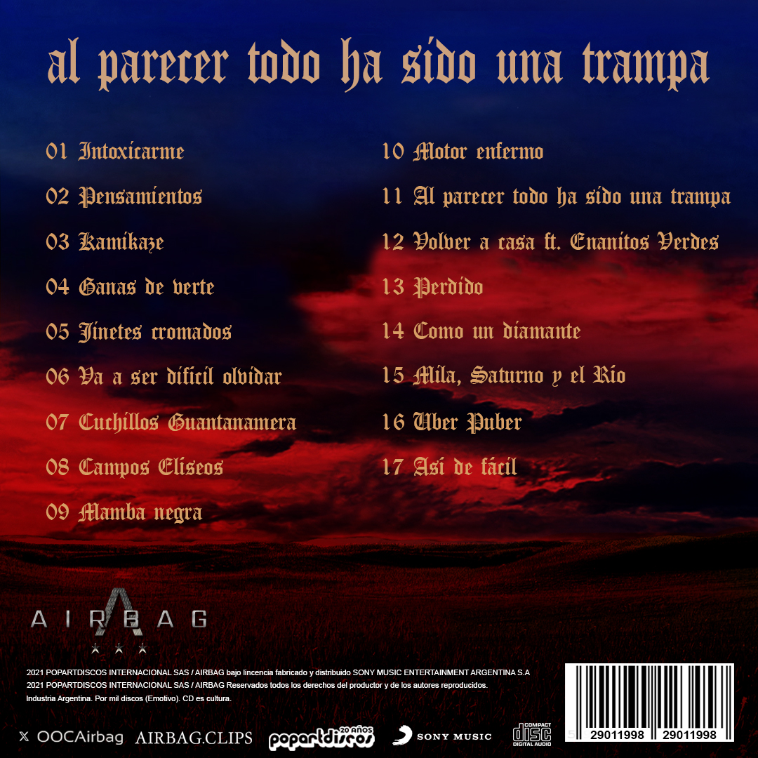 Cumple 4 años “Al parecer todo ha sido una trampa”, el séptimo disco de estudio de AIRBAG.