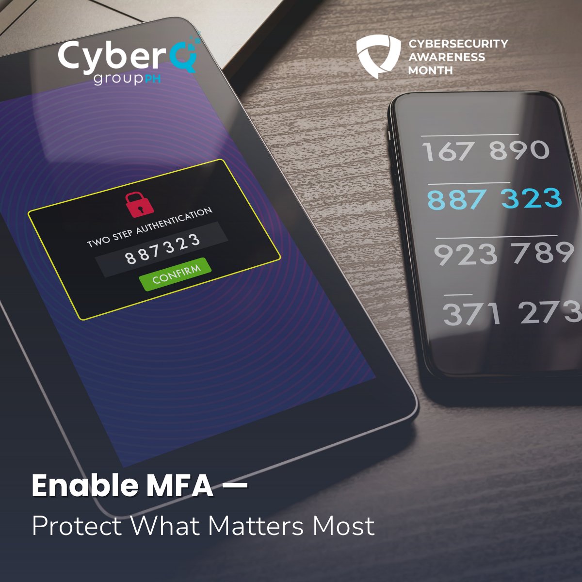CyberQGroup_PH's tweet image. Password + MFA = stronger defense
Turn it on for all accounts.
#CybersecurityAwarenessMonth #SecureOurWorld #CyberSecurityPH #DigitalSafety #StaySafeOnline