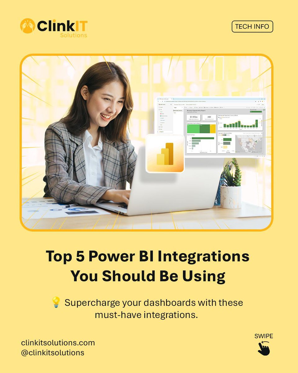 ClinkITph's tweet image. Power BI is smart on its own, but it gets seriously brilliant when it starts talking to your other favorite apps! 🤝
#PowerBI #ClinkITSolutions #DataVisualizations #Microsoft #BusinessIntelligence #DataAnalytics #DataDriven #VisualizationTools #DataInsights #AnalyticsSolutions
