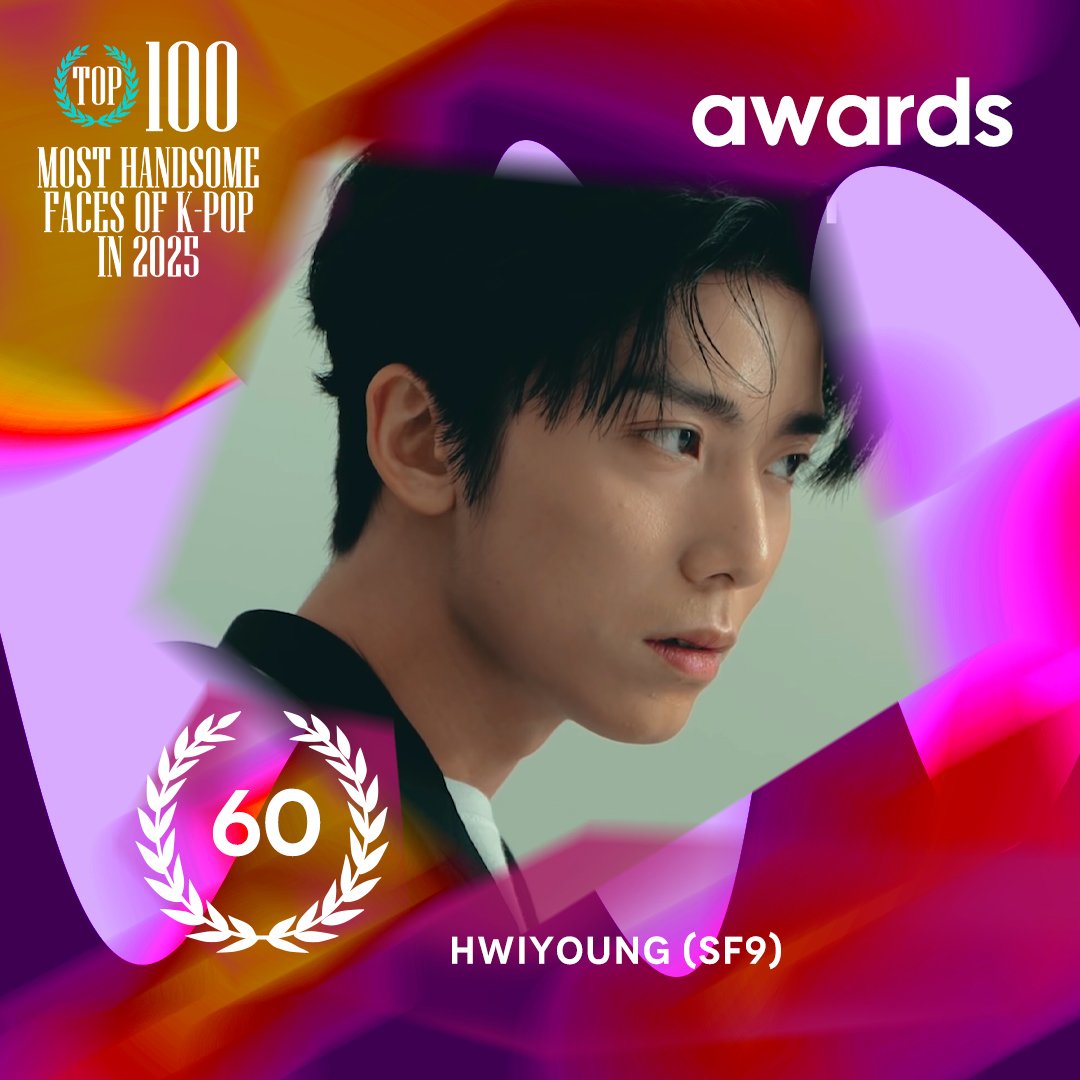TOP100KPOP's tweet photo. TOP 100 – Most Handsome Faces Of K-POP in 2025

#60 HWIYOUNG (SF9)

Congratulations! 🎉 https://t.co/56LvRv8zGe
