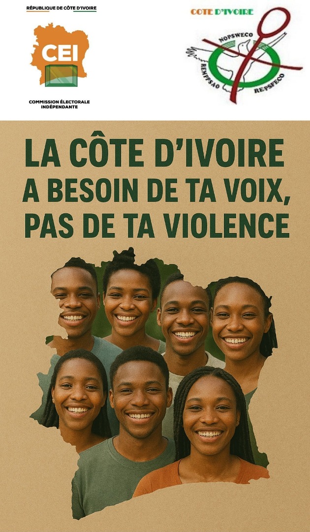 Les jeunes comptent pour la paix et la sécurité 
@CEI_Alerte_Fake <a href="/macei_ci/">CEI Côte d'Ivoire</a>