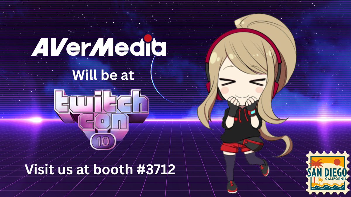 TwitchCon 2025 is almost here! 💜
Join us this Oct 17–19 and visit AVerMedia at Booth #3712

See the AVerMedia line up , grab some goodies, and chat with our team.

We’re waiting for you! 🎮✨