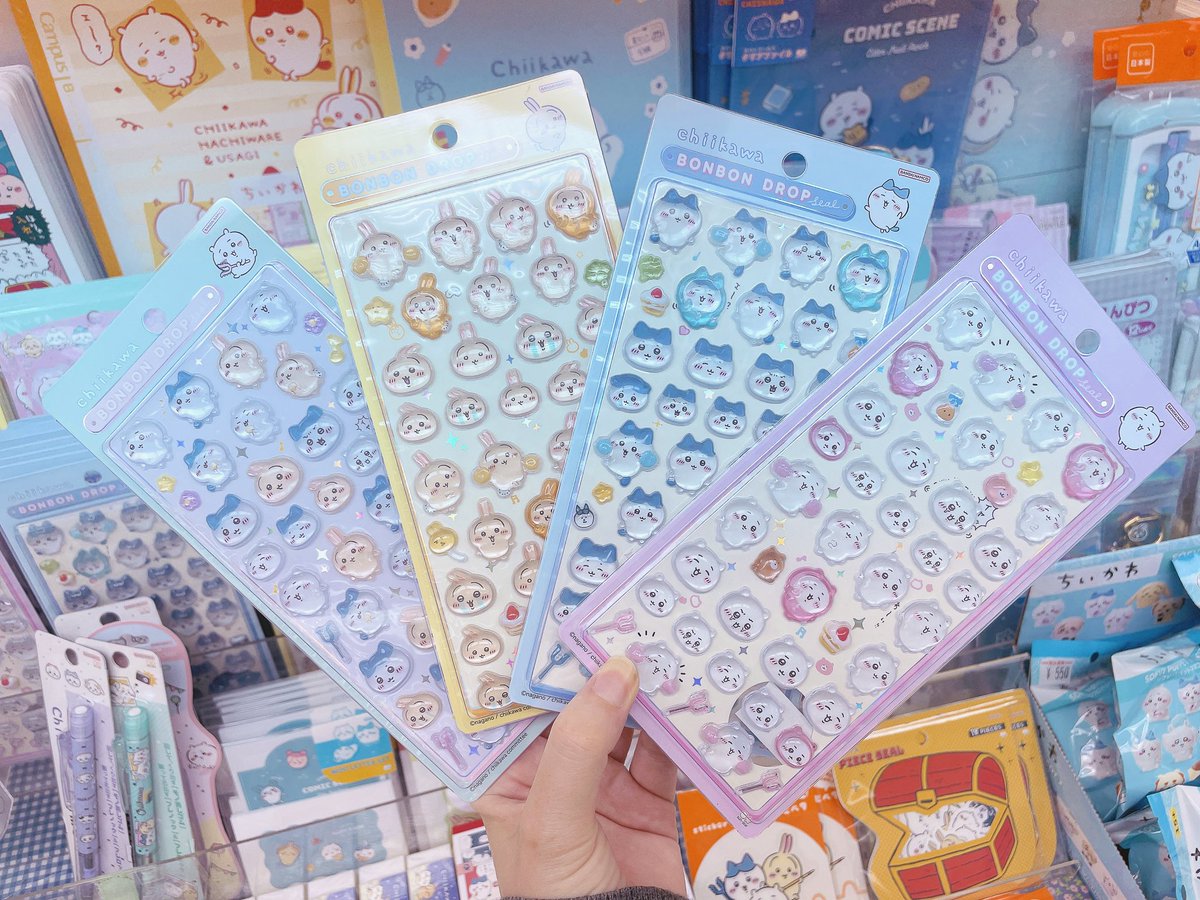 大人気ボンボンドロップシールにちいかわが新登場😍 うるうるつやつや