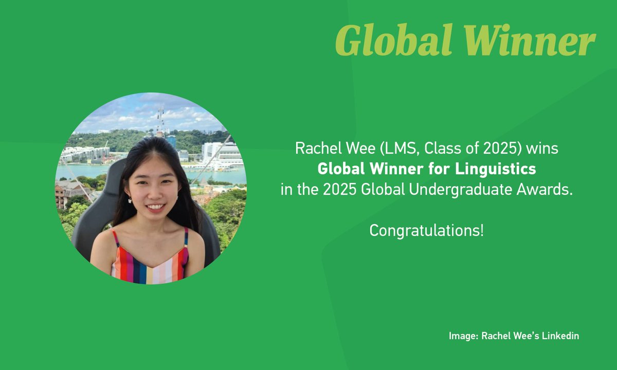 Congratulations to our winners of the Global Undergraduate Award 2025! SoH is proud to announce that we have 2 Global Winners in 3 categories, as well as a number of Regional Winners and Highly Commended papers.