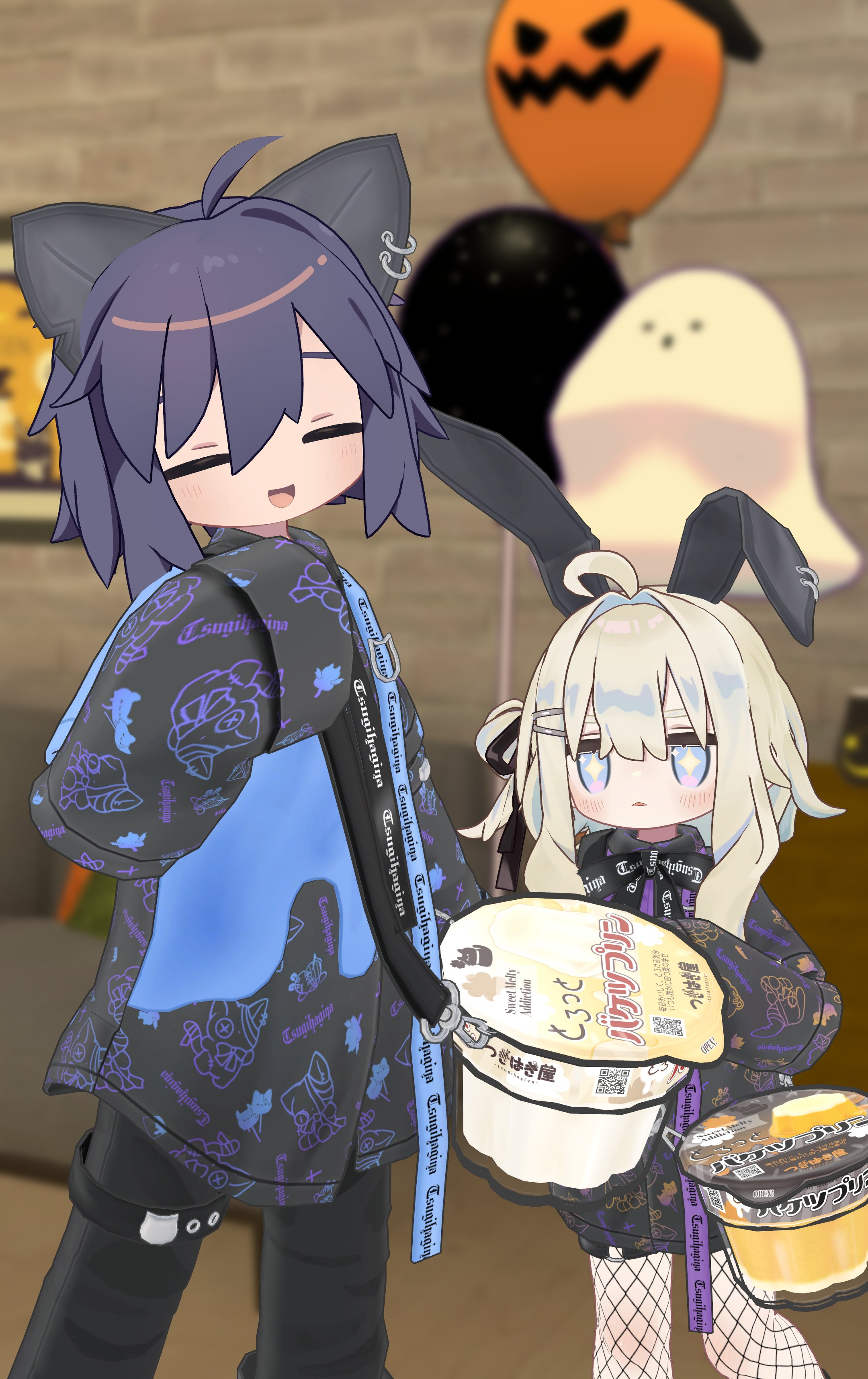 兎狐出品 兎面（黒×赤） of 朧~OBORO~