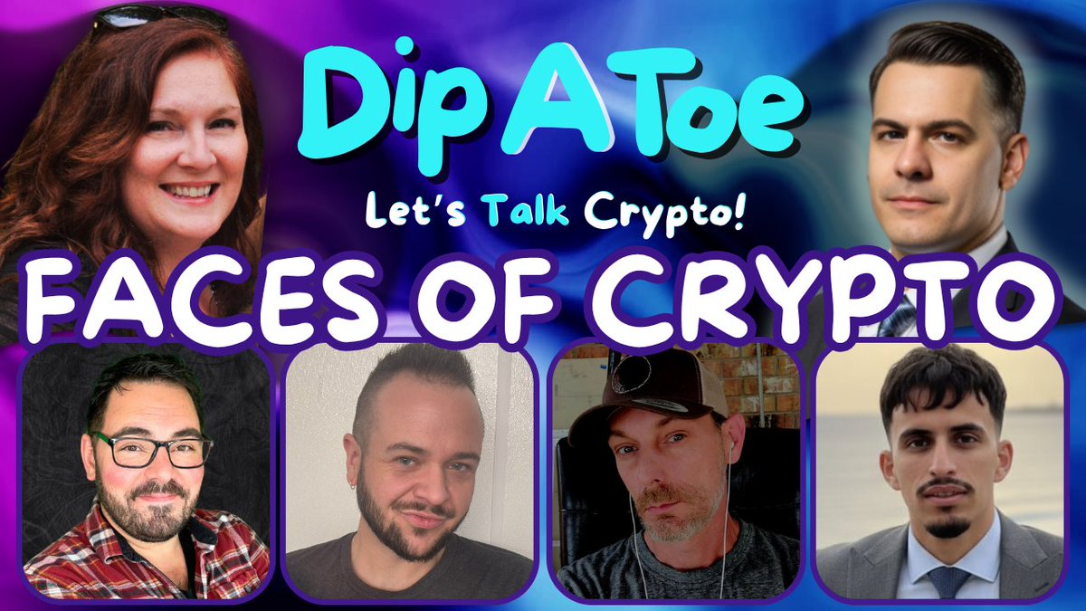 Dip A Toe, Lets Talk Crypto! (@dipatoeshow) on Twitter photo Crypto Spotlight: NFT Knights, Melody Makers, Art Rebels & Metaverse Moguls! <a href="/DipAToeShow/">๐ .ยท:*๐๐ข๐ฉ ๐ ๐๐จ๐ ๐๐ก๐จ๐ฐ*:ยท. ๐</a>
Faces of Crypto Wednesday, Oct 15th, 8-10pm ET.
We're featuring four guests from the Web3 space: a blockchain developer, a singer-songwriter, an artist and explorer, and a metaverse Crypto Spotlight: NFT Knights, Melody Makers, Art Rebels & Metaverse Moguls! <a href="/DipAToeShow/">๐ .ยท:*๐๐ข๐ฉ ๐ ๐๐จ๐ ๐๐ก๐จ๐ฐ*:ยท. ๐</a>
Faces of Crypto Wednesday, Oct 15th, 8-10pm ET.
We're featuring four guests from the Web3 space: a blockchain developer, a singer-songwriter, an artist and explorer, and a metaverse