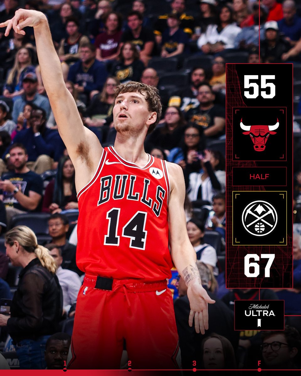 Halftime in Denver.

Giddey: 19pts/6reb/3ast
Matas: 14pts/4blk/3reb 