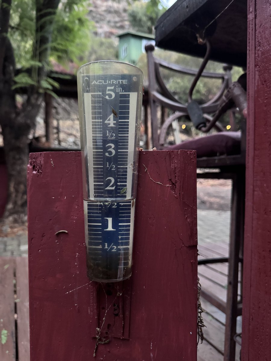 CaRadioAdam's tweet photo. Today's rain report from 1/2way Silverado @NWSSanDiego #cawx video of flow from Hillside and thread https://t.co/kuRXo0bhVm