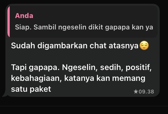 baloneeeyy's tweet photo. Di perjalanan yang banyak jatuh-bangun, tiba-tiba bertemu orang yang emotional quotient-nya di atas rata-rata. Sekaligus hadir penuh fi ruhi wa nafs di jalan yang seringnya riuh dan ndak gampang ini. Selalu penuh untuk kantong sabar dan ikhlasnya 🌼✨ https://t.co/cgCa9TT8ru