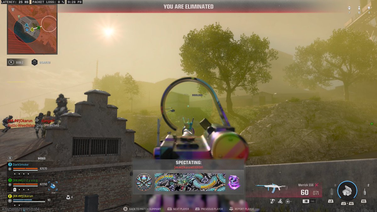 TaurusTheGamer's tweet image. BS that I just lost my diamond in WZ because multiple squads join in on a game together &amp;amp; rack up kills and SR. There’s no reason for an iridescent to be in my lobby. It’s such BS and ruins the game. Warzone is CHEATERZONE NOW. Look at Pic #Warzone #WarzoneRanked #activision