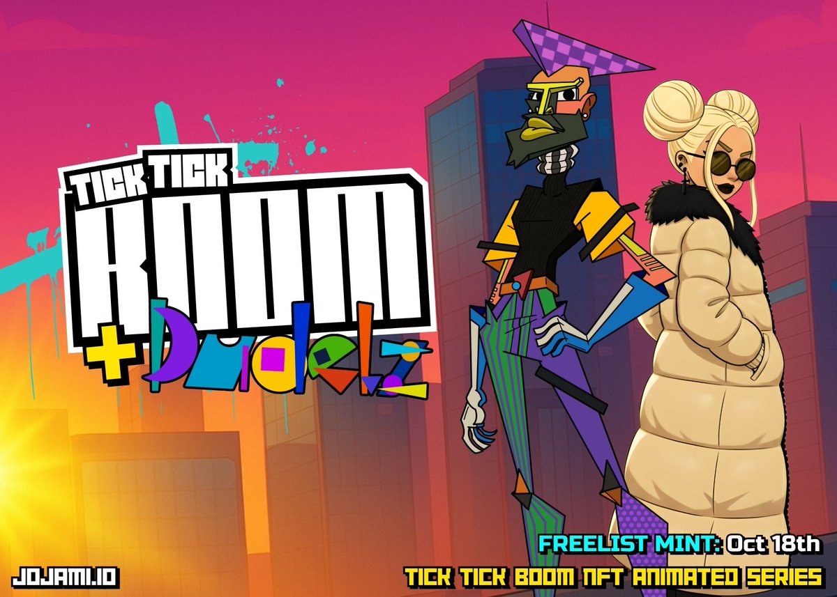 💪 Dudelz holders, Are you ready to be rewarded?!

You’re eligible for our new collection Tick Tick Boom's Freelist Mint on Oct 18th 😎 Make sure you follow <a href="/TTBoom_/">Tick Tick Boom!</a>

Thanks for all the love and support!

#TTB #NFTs #DigitalArtist #NFTdrops #dudelz