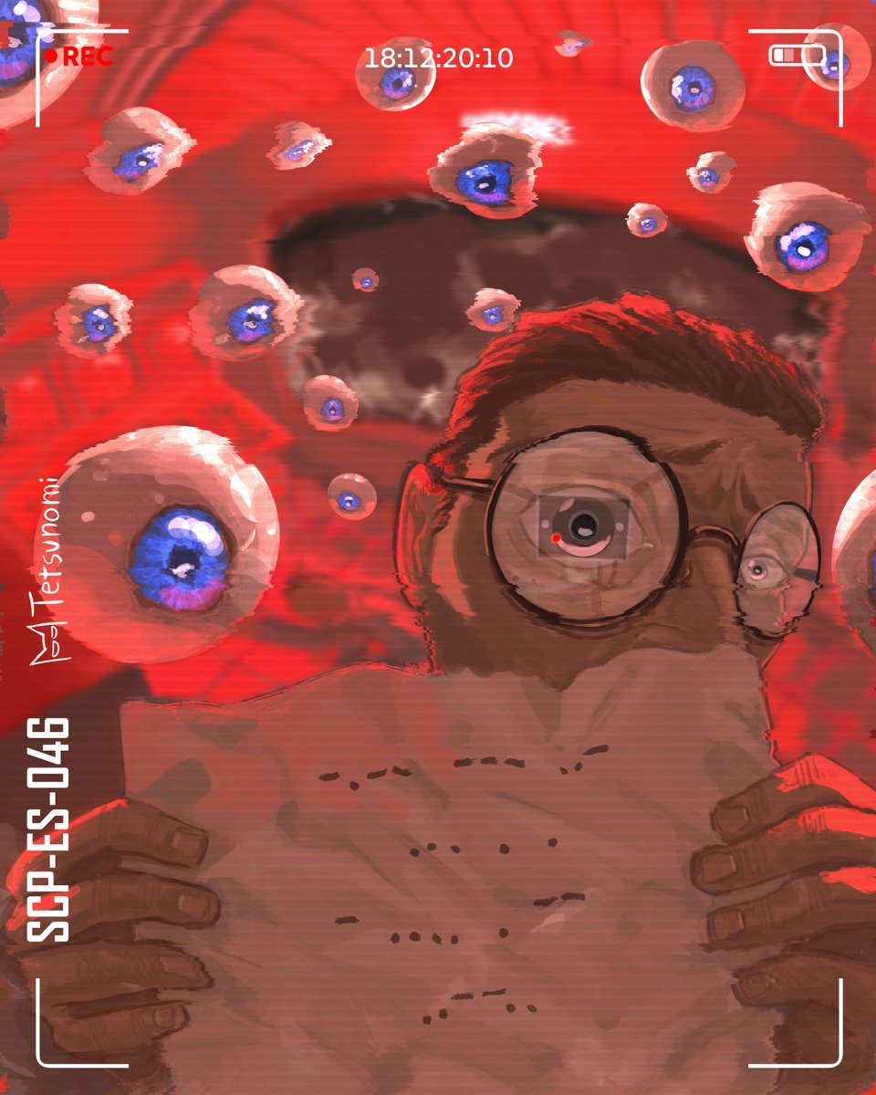 Tetsunomi_'s tweet photo. Day 13 (no me albureen)

I’m mentally exhausted. Once again, I tried stepping out of my comfort zone by working with five-point perspective, using a hard round brush, and aiming for a semi-realistic style.

#scptober2025_13 #scp #eyes #red #reactor #practice #digitalart #PTSD https://t.co/DGcgBGeuUO