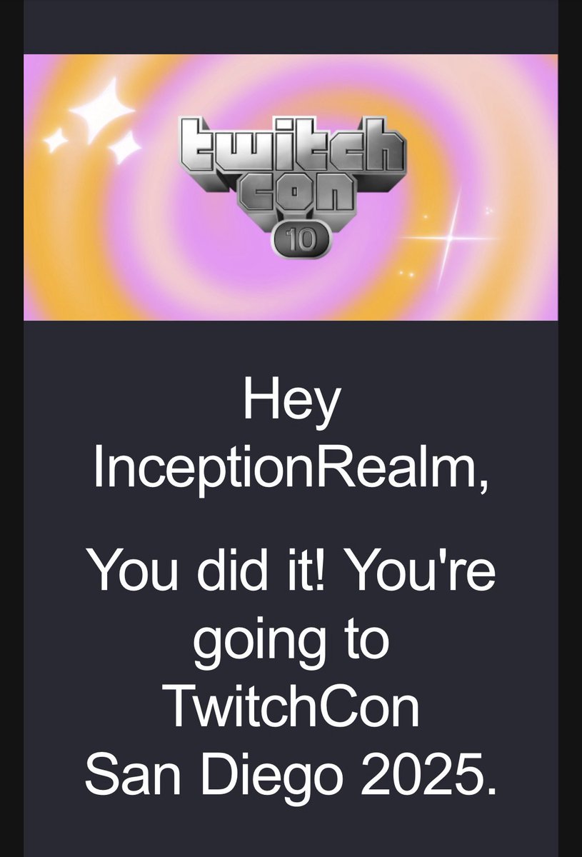InceptionRealm's tweet image. Haven’t really mentioned, going to Twitch Con 🌴🫡