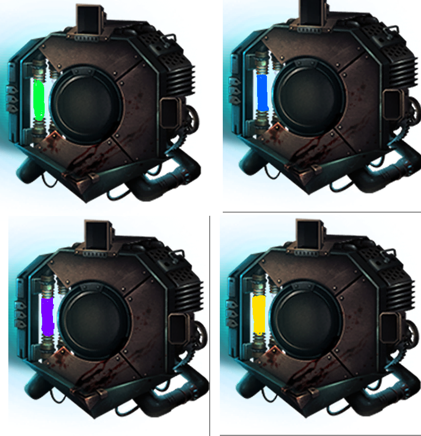 TheyCallMeAlk's tweet image. Extremely low quality mockup, but what if the vials seen in the SOE hud were a way for you to know what rarity your weapon is? Just so you don't have that giant ass weapon icon on the part of your hud, I think this would look really good and stylish