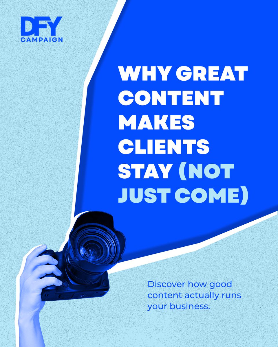 DFYCampaign's tweet photo. 📈 Most brands think content is about attracting clients.

But the real power of great content? It’s what makes them stay.

#dfycampaign #marketingstrategy #contentmarketing #socialmediamarketing #brandgrowth #digitalmarketingagency #contentcreation #marketingtips https://t.co/WL8JhqCIJm