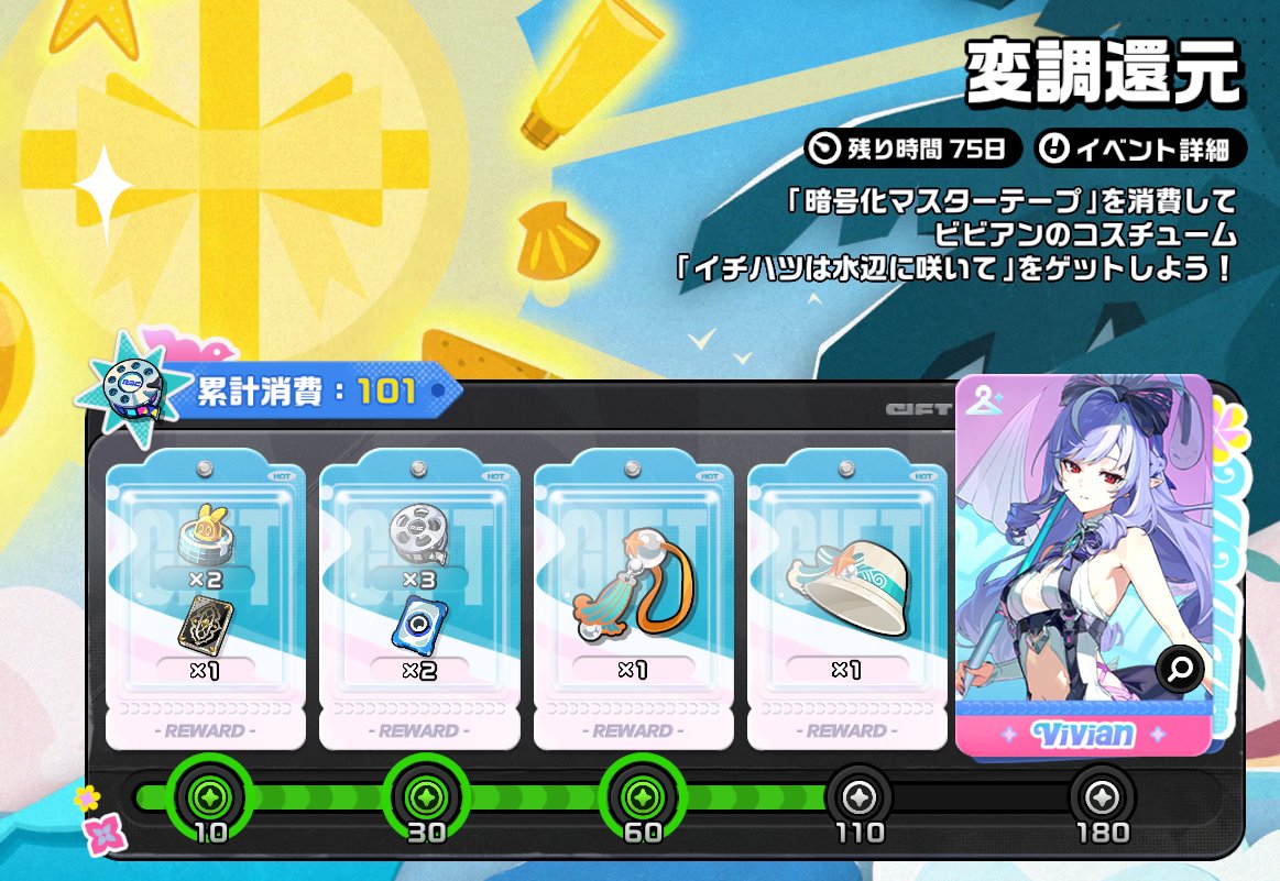 水着ビビアンまであと79連アザス