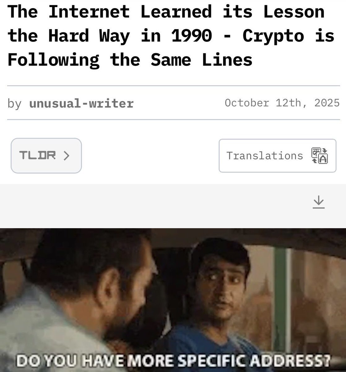 PopDomains_x's tweet image. The Internet Learned its Lesson the Hard Way in 1990 - Crypto is Following the Same Lines
— @hackernoon
"The new internet will be defined by identity. Domains are becoming the universal layer that gives names to wallets, powers payments, and provides trusted identities for…