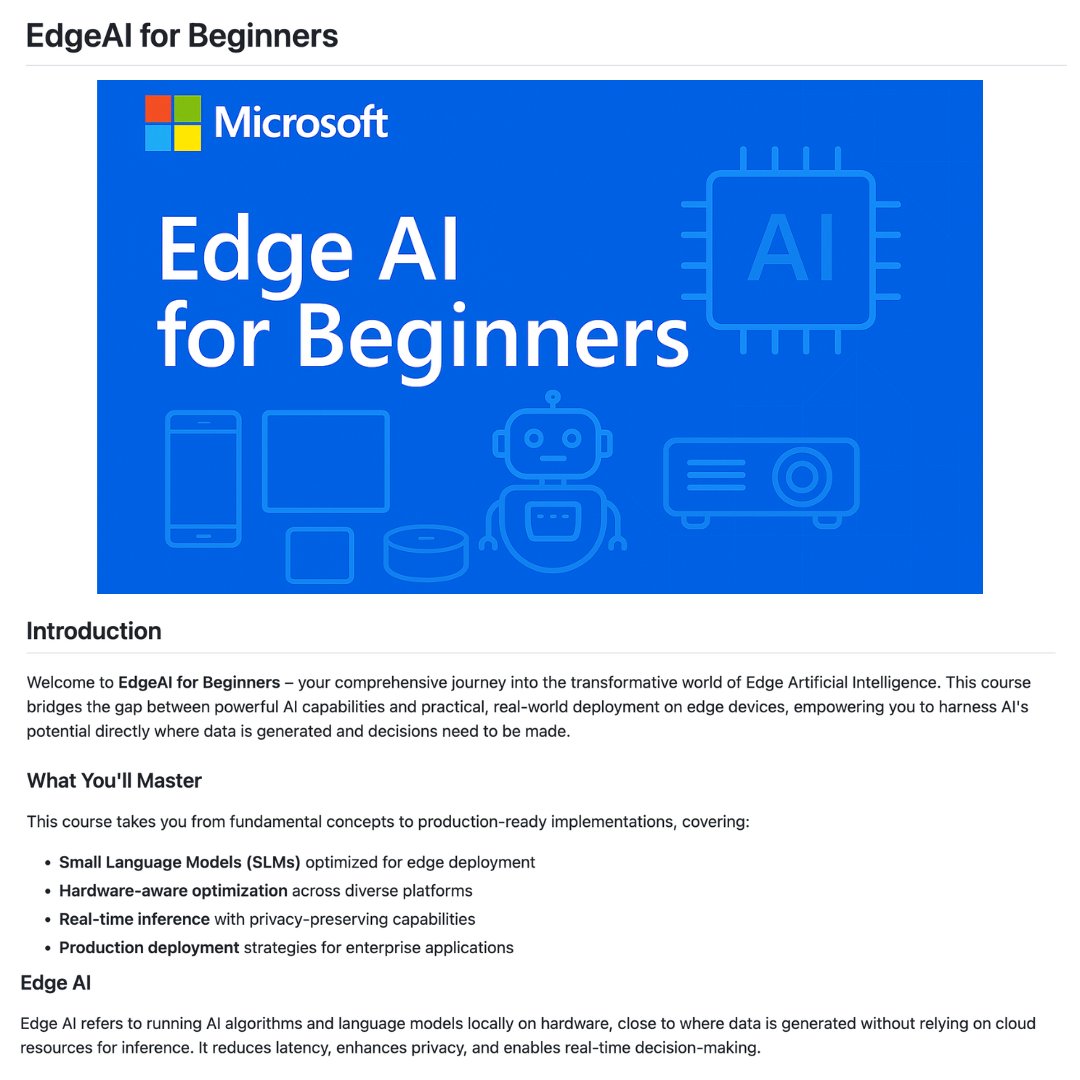 unwind_ai_'s tweet image. Microsoft just dropped a free ~40 hours course on on-device AI 🤯
Learn how to deploy small models like Phi-4 in production, along with quantization, benchmarking, local RAG, and even multi-agent systems.
100% free and opensource.