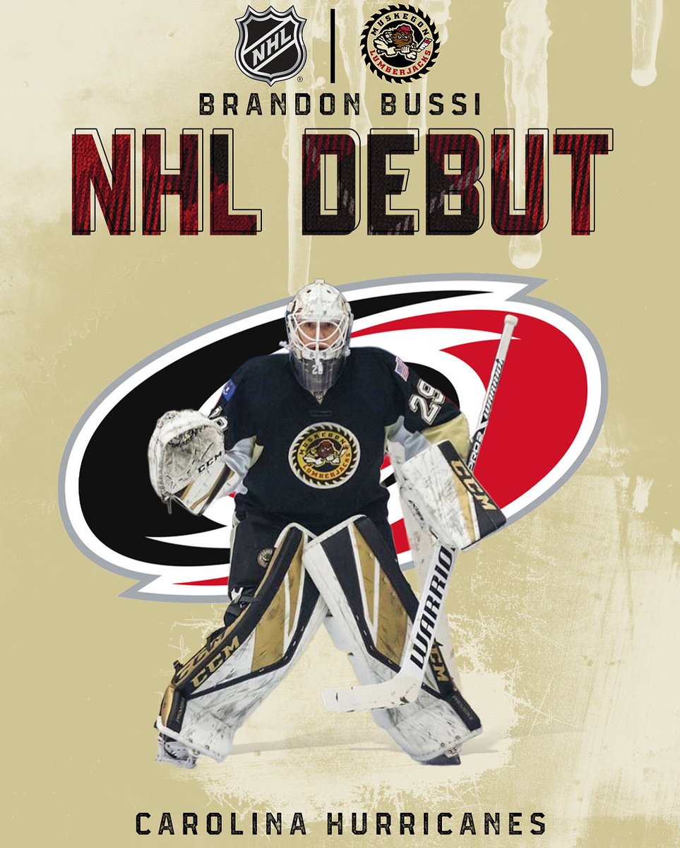 MuskegonJacks's tweet image. Congratulations #Jacksalum Brandon Bussi on making his first NHL start tonight for the Carolina Hurricanes!

#ChopChop | #MKG | #GetJACKD