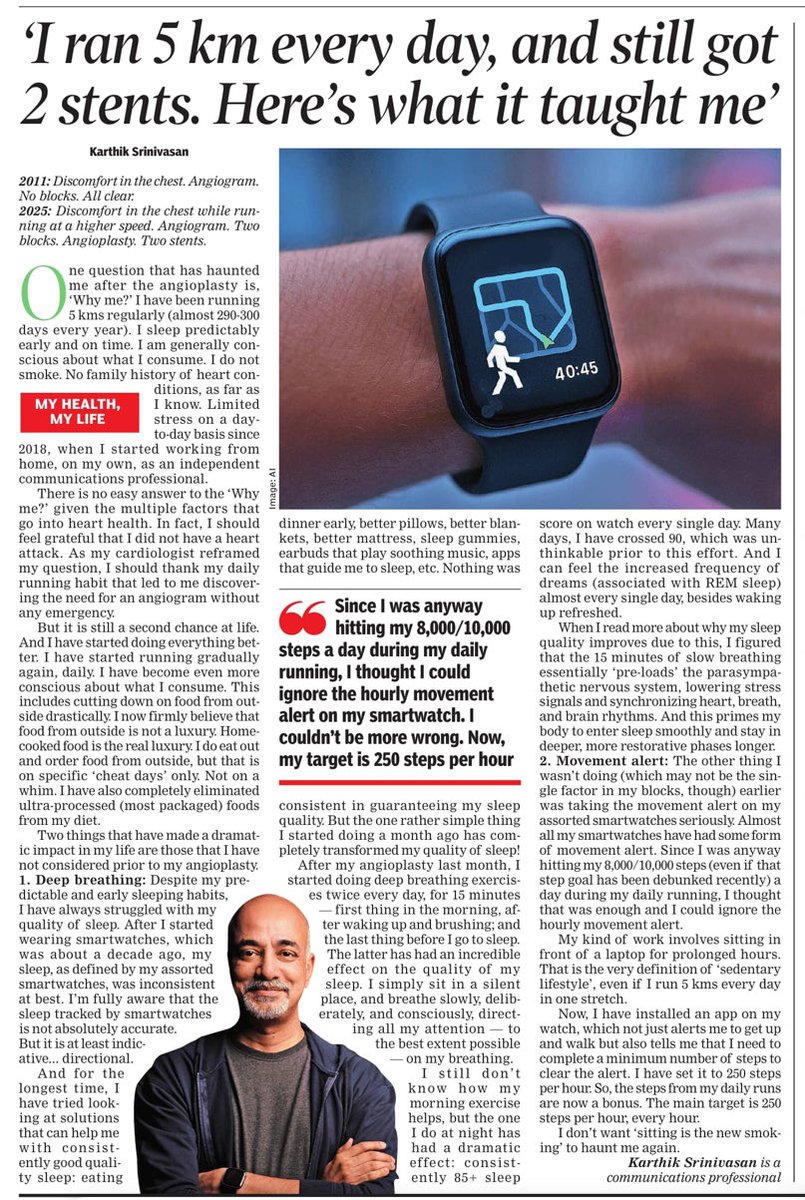 सिर्फ़ दो नुस्ख़े ज़िन्दगी के 
1. प्राणायाम बस पंद्रह मिनट -दो बार 
2. कुछ कदम हर घटें-दो सौ पचास तक