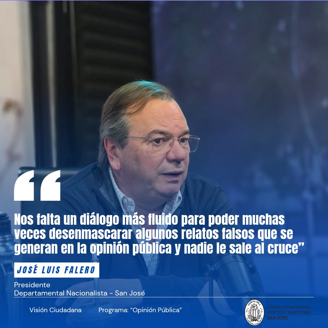 El Presidente <a href="/JLFalero/">José Luis Falero</a> estuvo esta mañana en Opinión Pública por Visión Ciudadana. 

Pueden ver la entrevista en youtu.be/qgbOMvv5nOI?si…

Pueden ver mas novedades en lnk.bio/Sanjosepn
