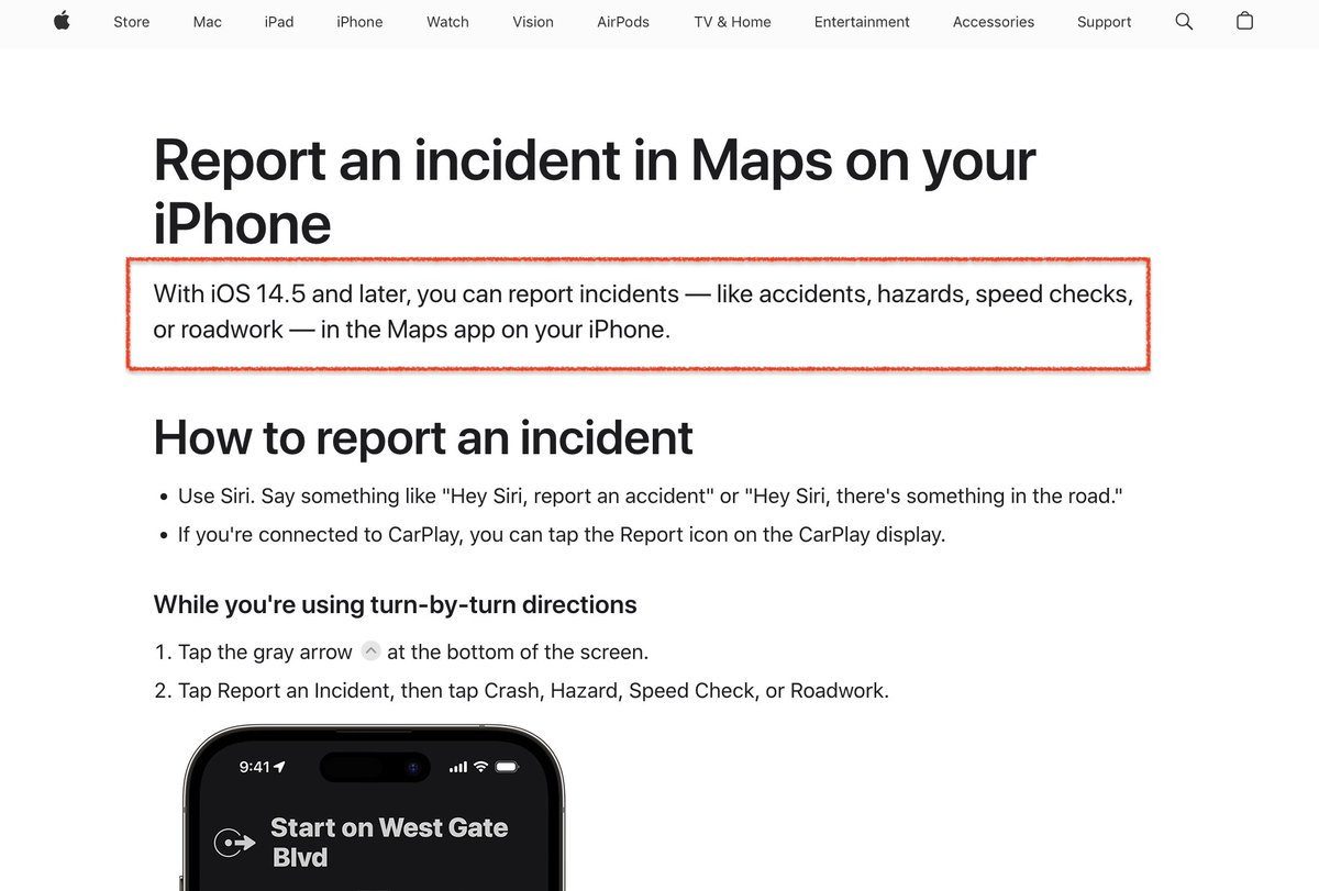 The developer of ICEBlock, the app that Apple recently removed from its App Store, pointed out to me that Apple's own Maps app allows for people to people to report police activity such as speed checks   

He said this undermines Apple's justification for removing ICEBlock