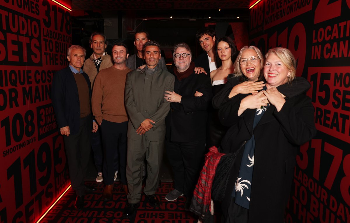 FrankensteinGDT's tweet photo. Guillermo del Toro was joined by the cast and crew of FRANKENSTEIN to celebrate the launch of FRANKENSTEIN: CRAFTING A TALE ETERNAL. The breathtaking exhibition opens to the public on 17th October at The Old Selfridges Hotel in London. https://t.co/6dy7Fc2Gph
