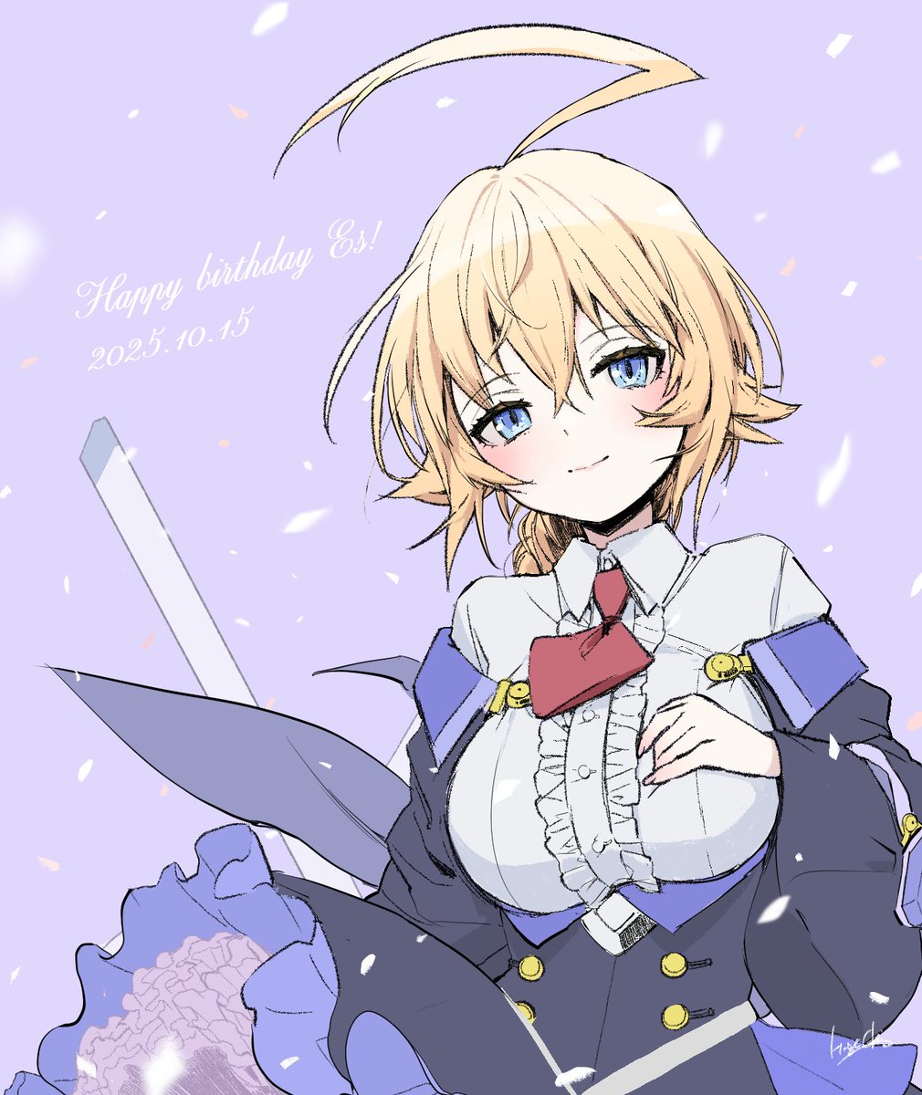 キャラクターデザイナー、樋口このみ（<a href="/CO_NO2162/">CONO</a>）さんより、Esの誕生日記念特別イラストをいただきました✨！ 
#BLAZBLUE #ブレイブルー #Es
