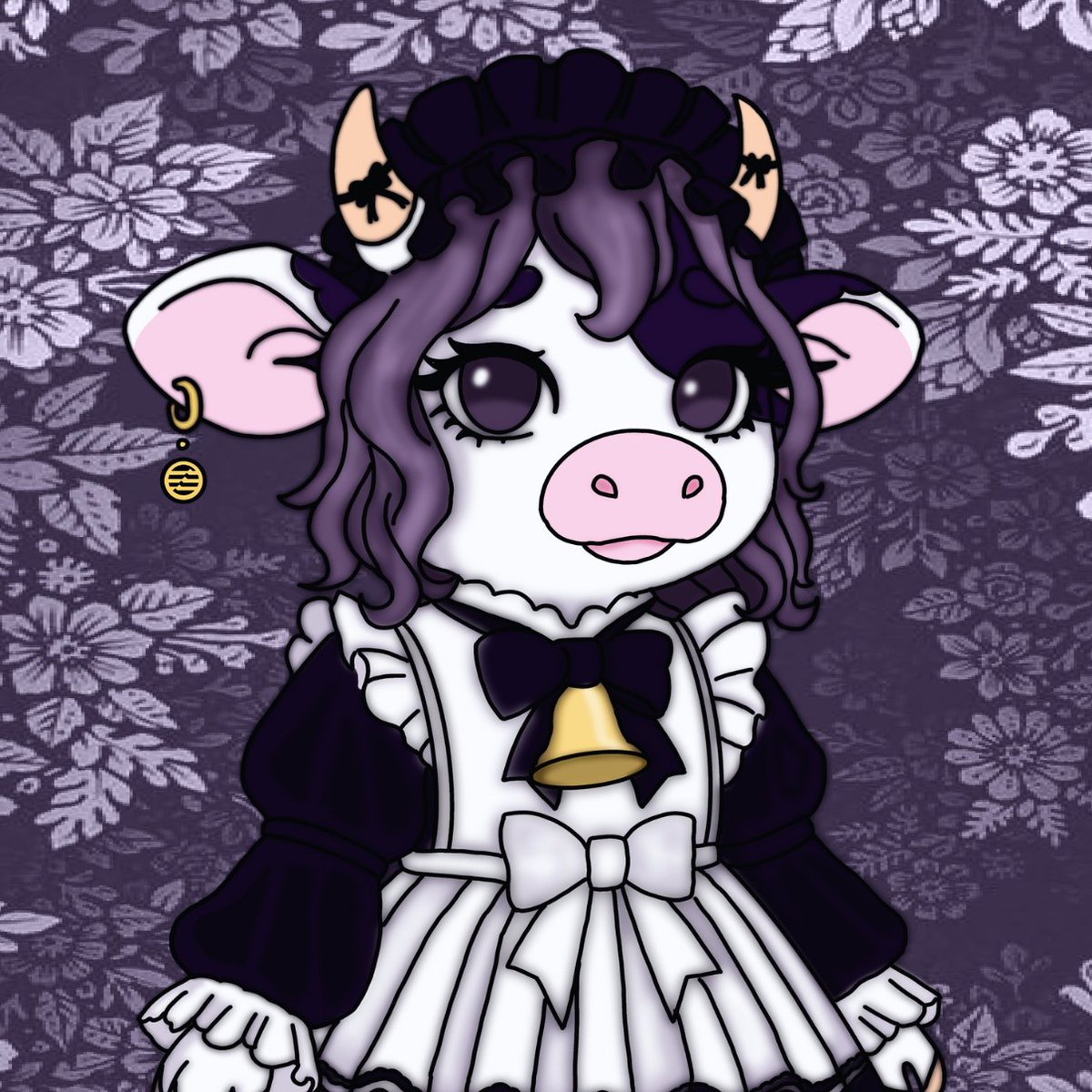 Anja_APT's tweet photo. GM @Aptos fam☀️

Here’s my 1/1 art for the @BoviniaX art contest 🐮

I guess my deepest fantasy is... having a maid. Everyone loves maids, right? 

Maybe I went a bit too far this time... So, what do you guys think? @APTOS_Borgs @BoviniaX 👀

(Note: background is just a photo from the internet, I only drew the character)

#BoviniaXArt