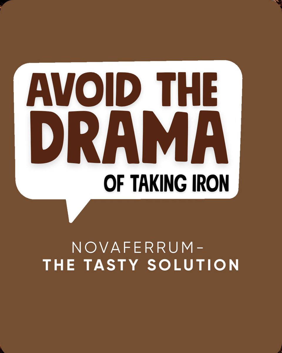 Our chocolate liquid iron is like a cozy hug for autumn. Warm, rich, &amp; perfectly smooth — it tastes great! Because raising your child’s iron levels shouldn’t be dramatic.

Avoid the Drama of taking Iron
NovaFerrum is the Tasty Solution. 🍫✨