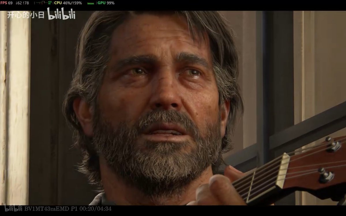 XrayMuseum's tweet image. Under the free perspective plugin mod, I realized that Joel was crying when he first started playing guitar, and my heart was shattered😭😭😭😭#JoelMiller #TheLastofUs