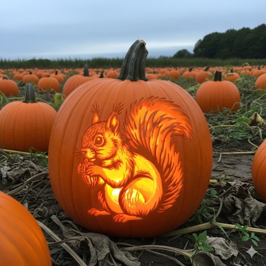 SquirrelWestend's tweet image. Signaling the #SquirrelArmy 
#OtherUsesForAPumpkin